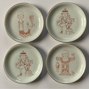 4 Bing & Grondahl  B & G Antoni Trivet Wall Hanging Trinket Dish Mermaid Fish